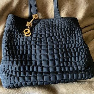 Valentino Orlandi quilted fabric shoulder bag.